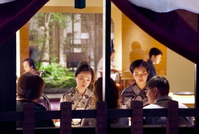 women in restaurant in kyoto